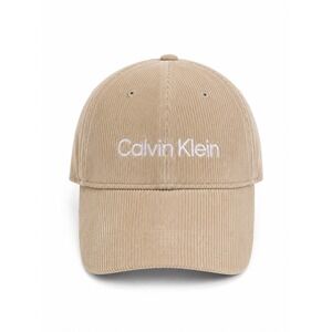 NEW Calvin‎ Klein Tan Corduroy Baseball Cap Embroidered Logo Adjustable Hat